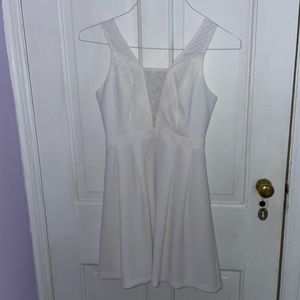white flowy dress